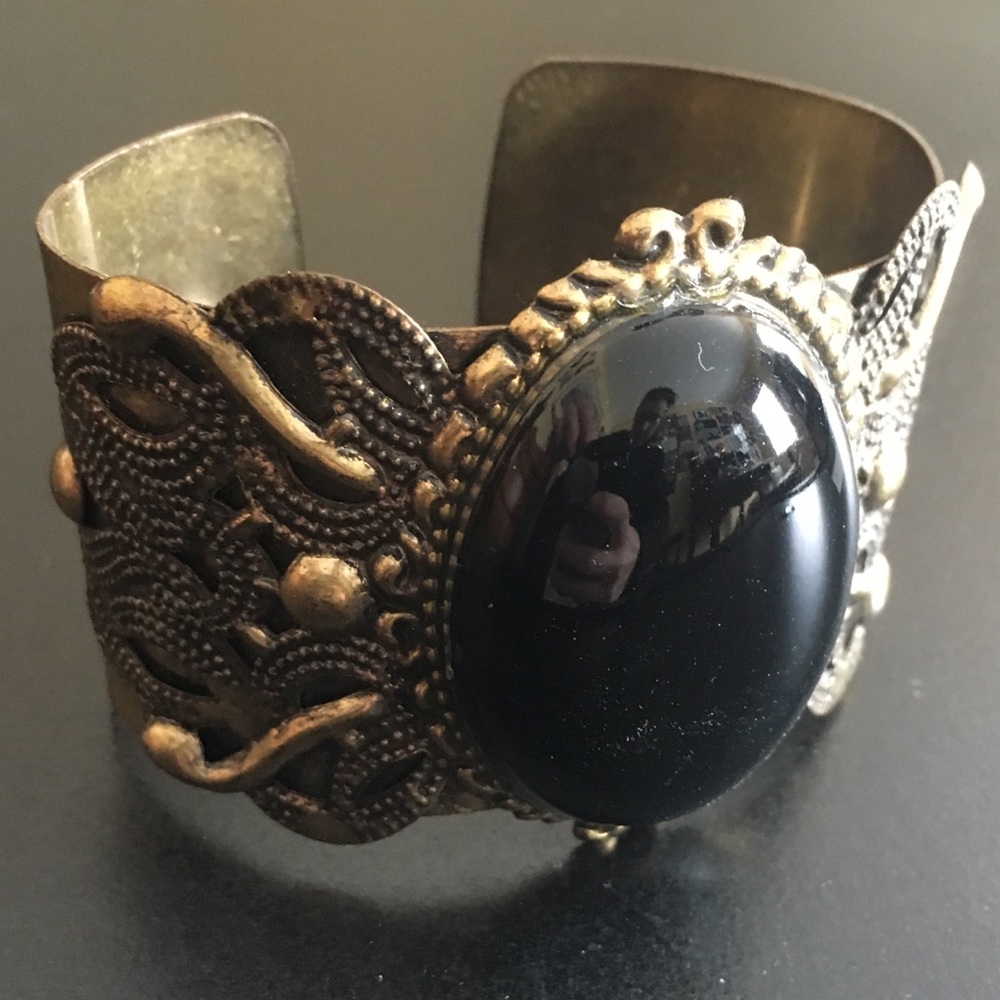 Beautiful Brass Bendable Boho Statement Cuff - image 3